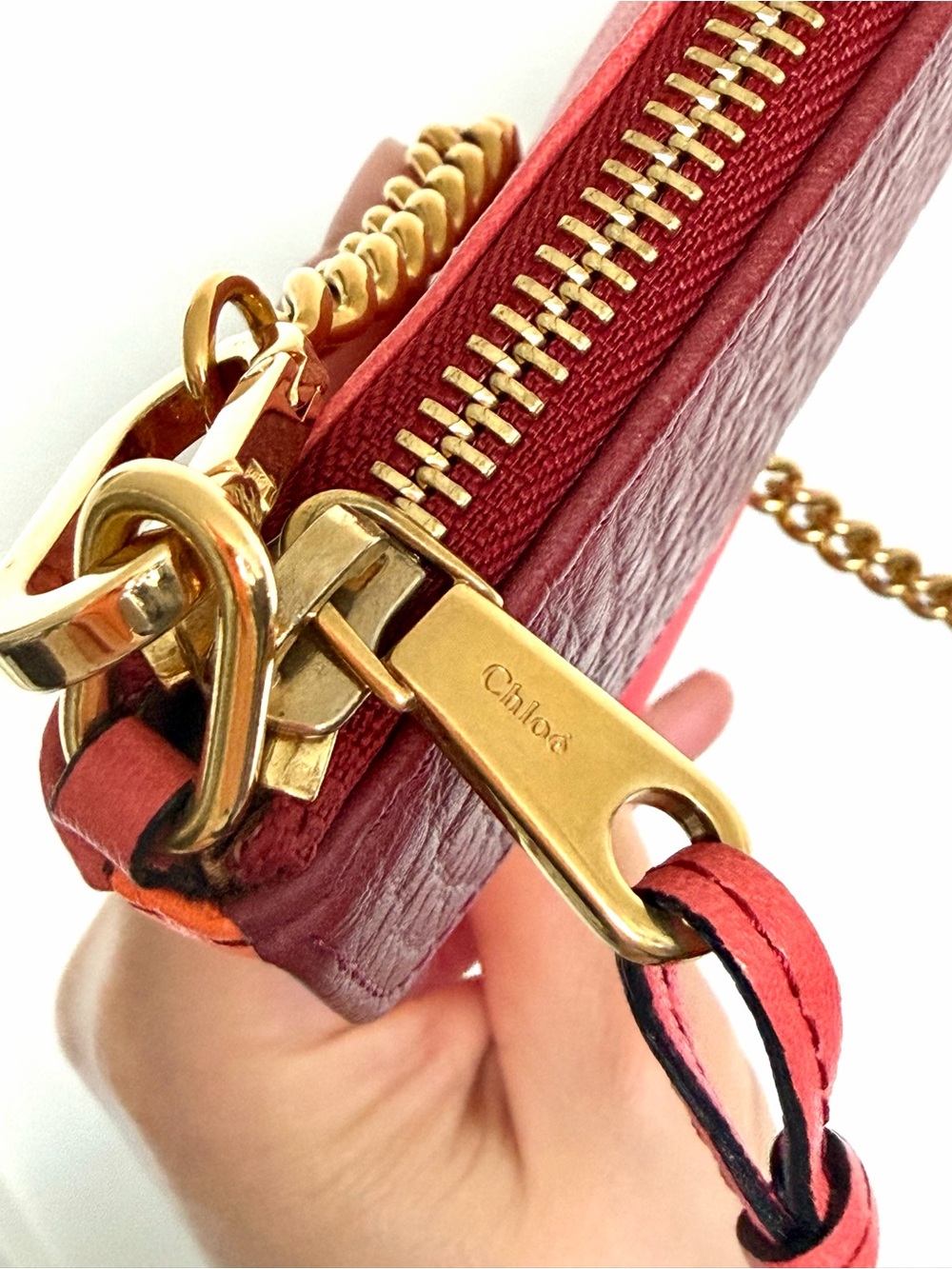 Chloe Multicolor Leather Envelope Flap Chain Clutch - Picture 6 of 15